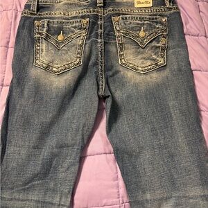 Miss Me Faded Blue Cropped Jeans